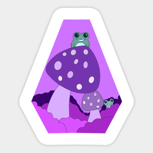 Purple Frog Sticker